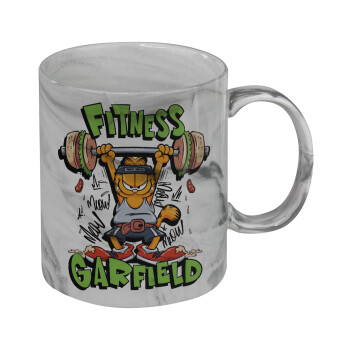 Garfield Fitness, Κούπα κεραμική, marble style (μάρμαρο), 330ml