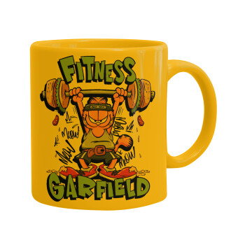 Garfield Fitness, Κούπα, κεραμική κίτρινη, 330ml