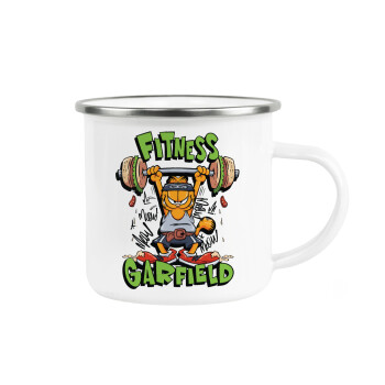 Garfield Fitness, Metallic enamel cup white 360ml