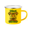 Yellow Enamel Metallic Cup 360ml