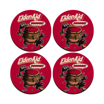 Elden-Aid, Elden Ring inspired , SET of 4 round wooden coasters (9cm)