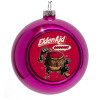 Purple Christmas tree ornament bauble 8cm