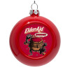 Red Christmas tree ornament bauble 8cm