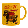 Ceramic coffee mug yellow, 330ml