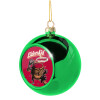 Green Christmas tree ornament ball 8cm