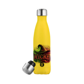 Wicked, Yellow Stainless Steel Metallic Thermos, double-walled, 500ml