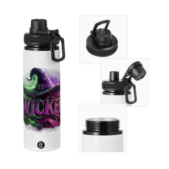 Wicked, Metal water bottle with safety cap, aluminum 850ml