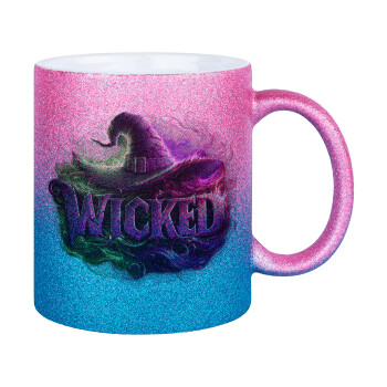 Wicked, Κούπα Χρυσή/Μπλε Glitter, κεραμική, 330ml