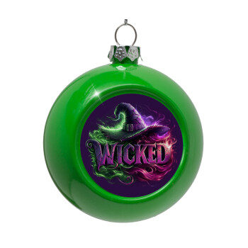 Wicked, Green Christmas tree ornament bauble 8cm