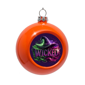 Wicked, Orange Christmas tree ornament bauble 8cm