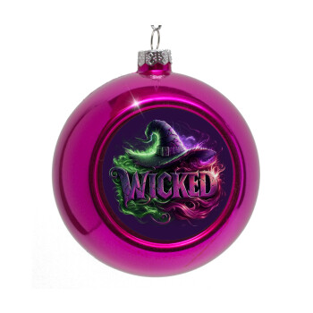 Wicked, Purple Christmas tree ornament bauble 8cm