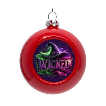 Wicked, Red Christmas tree ornament bauble 8cm