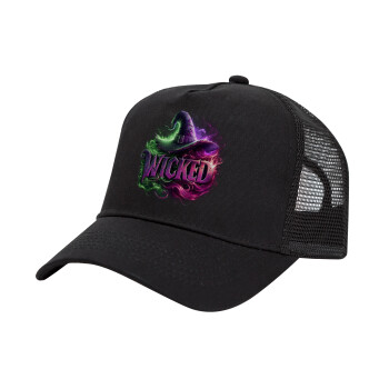 Wicked, Trucker Hat with Mesh, Black, (COTTON, KIDS, UNISEX, ONE SIZE)