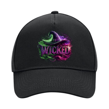 Wicked, Adult Ultimate Hat BLACK, (100% COTTON DRILL, ADULT, UNISEX, ONE SIZE)