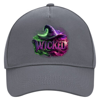 Wicked, Ultimate Adult Hat Grey, (100% COTTON DRILL, ADULT, UNISEX, ONE SIZE)