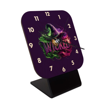 Wicked, Quartz Table clock in natural wood (10cm)