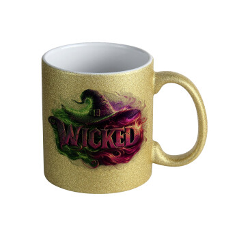 Wicked, Κούπα Χρυσή Glitter που γυαλίζει, κεραμική, 330ml