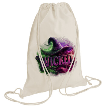 Wicked, Backpack bag GYMBAG natural (28x40cm)