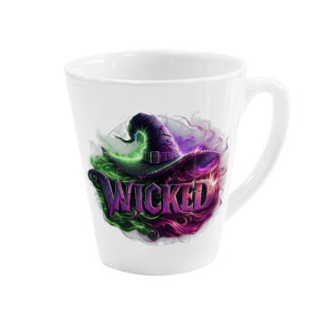 Wicked, Κούπα κωνική Latte Λευκή, κεραμική, 300ml