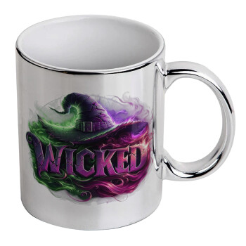 Wicked, Mug ceramic, silver mirror, 330ml