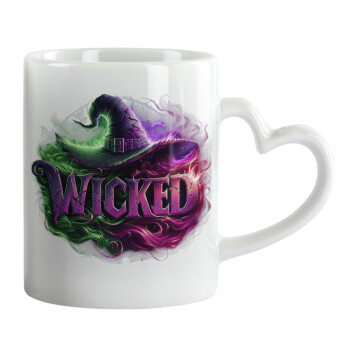 Wicked, Mug heart handle, ceramic, 330ml