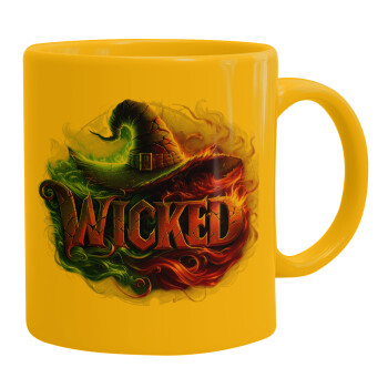 Wicked, Ceramic coffee mug yellow, 330ml