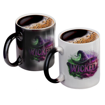 Wicked, Color changing magic Mug, ceramic, 330ml when adding hot liquid inside, the black colour desappears (1 pcs)