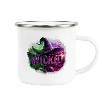 Wicked, Metallic enamel cup white 360ml