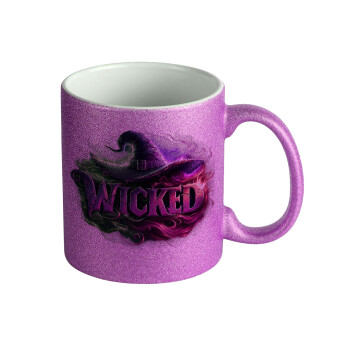 Wicked, Κούπα Μωβ Glitter που γυαλίζει, κεραμική, 330ml