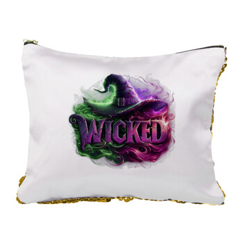 Wicked, Sequin Gold Pouch Cosmetic Bag