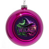 Purple Christmas tree ornament bauble 8cm