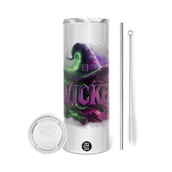 Wicked, Tumbler stainless steel 600ml, with metal straw & cleaning brush