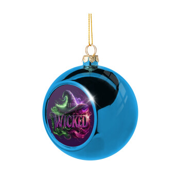 Wicked, Blue Christmas tree ball ornament 8cm