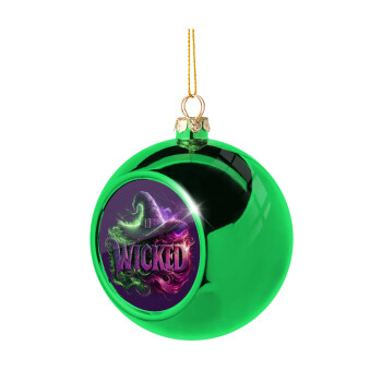 Wicked, Green Christmas tree ornament ball 8cm