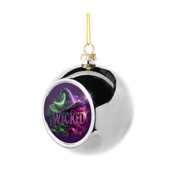 Wicked, Silver 8cm Christmas tree ball ornament