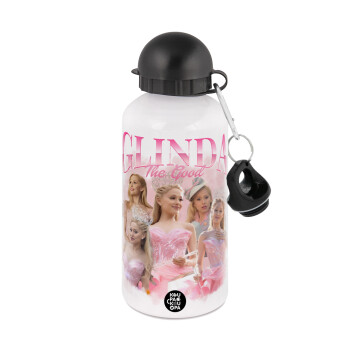 Wicked Glinda, Metal water bottle, White, aluminum 500ml