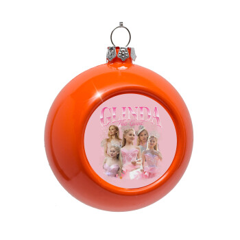 Wicked Glinda, Orange Christmas tree ornament bauble 8cm