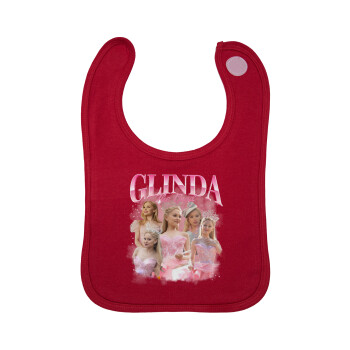 Wicked Glinda, Σαλιάρα με Σκρατς Κόκκινη 100% Organic Cotton (0-18 months)