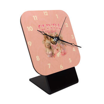 Wicked Glinda, Quartz Table clock in natural wood (10cm)