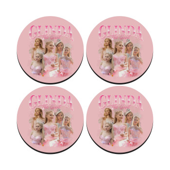 Wicked Glinda, SET of 4 round wooden coasters (9cm)