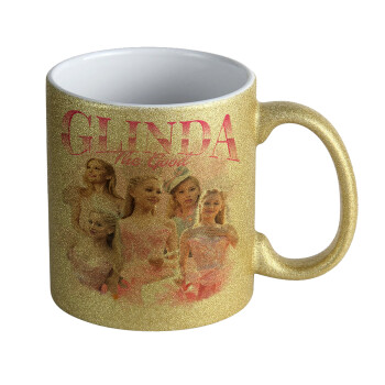 Wicked Glinda, Κούπα Χρυσή Glitter που γυαλίζει, κεραμική, 330ml