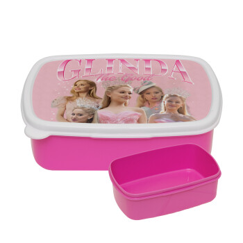 Wicked Glinda, ΡΟΖ παιδικό δοχείο φαγητού (lunchbox) πλαστικό (BPA-FREE) Lunch Βox M18 x Π13 x Υ6cm