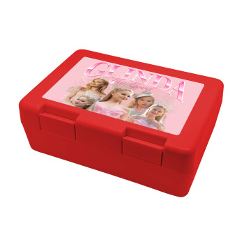 Wicked Glinda, Children's cookie container RED 185x128x65mm (BPA free plastic)