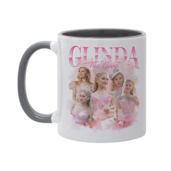 Wicked Glinda, Κούπα χρωματιστή γκρι, κεραμική, 330ml