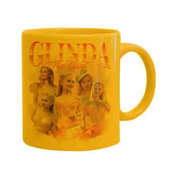 Wicked Glinda, Ceramic coffee mug yellow, 330ml