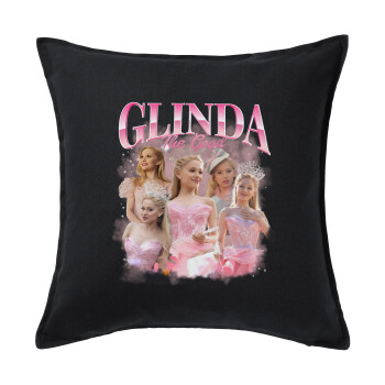 Wicked Glinda, Sofa cushion black 50x50cm includes filling