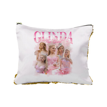 Wicked Glinda, Sequin Gold Pouch Cosmetic Bag