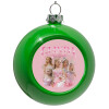 Green Christmas tree ornament bauble 8cm