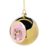 Golden Christmas tree ball ornament 8cm