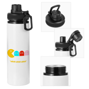 Pacman waka waka waka, Metal water bottle with safety cap, aluminum 850ml
